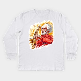 Sonny Rollins - An illustration by Paul Cemmick Kids Long Sleeve T-Shirt